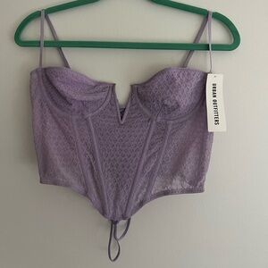 Purple corset tank top